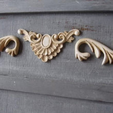 Load image into Gallery viewer, Set of 7 x Resin French Inspired Furniture Embellishment On-lay Applique Mixed Shapes