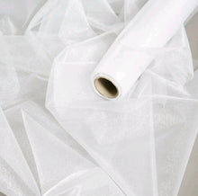 Load image into Gallery viewer, 2 x Rolls Of White Sheer Organza Tulle Wedding Decoration