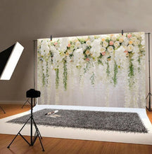 Load image into Gallery viewer, Floral Birthday Party Banner & Wedding Backdrop Hire