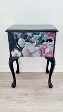 Load image into Gallery viewer, Vintage Shabby Chic Queen Anne Bedside Table