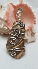 Load image into Gallery viewer, Silver Freeform Agate Pendant