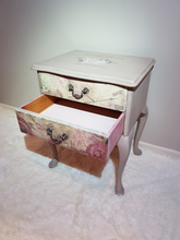 Load image into Gallery viewer, Shabby Chic Vintage Queen Anne Bedside Table