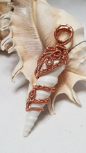 Load image into Gallery viewer, Copper Swirly Pearl Turret Seashell Pendant