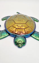 Load image into Gallery viewer, Holographic Colour Shift Blue Eyed &amp; Green Eyed Resin Sea Turtles
