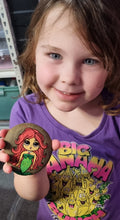 Load image into Gallery viewer, Set of 2 x Cute Mermaid &amp; Cute Wombat Hand Painted Kindness Rocks
