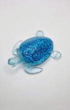 Load image into Gallery viewer, Handcrafted Teal Glitter Sea Turtle
