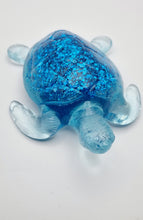 Load image into Gallery viewer, Handcrafted Teal Glitter Sea Turtle
