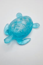 Load image into Gallery viewer, Handcrafted Turquoise Glow-In-The-Dark Sea Turtle
