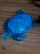 Load image into Gallery viewer, Handcrafted Turquoise Glow-In-The-Dark Sea Turtle
