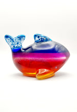 Load image into Gallery viewer, Handcrafted Resin Whale Figurines in Vivid Rainbow or Ocean Glitter
