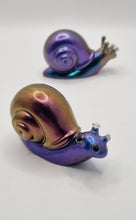 Load image into Gallery viewer, Handcrafted Holographic Colour Shift Resin Snail Figurines
