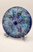 Load image into Gallery viewer, Handcrafted Deep Ocean Blue 3D Bloom Resin Coasters
