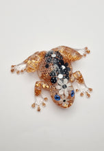 Load image into Gallery viewer, Rose Gold Leaf Resin Frog Figurines
