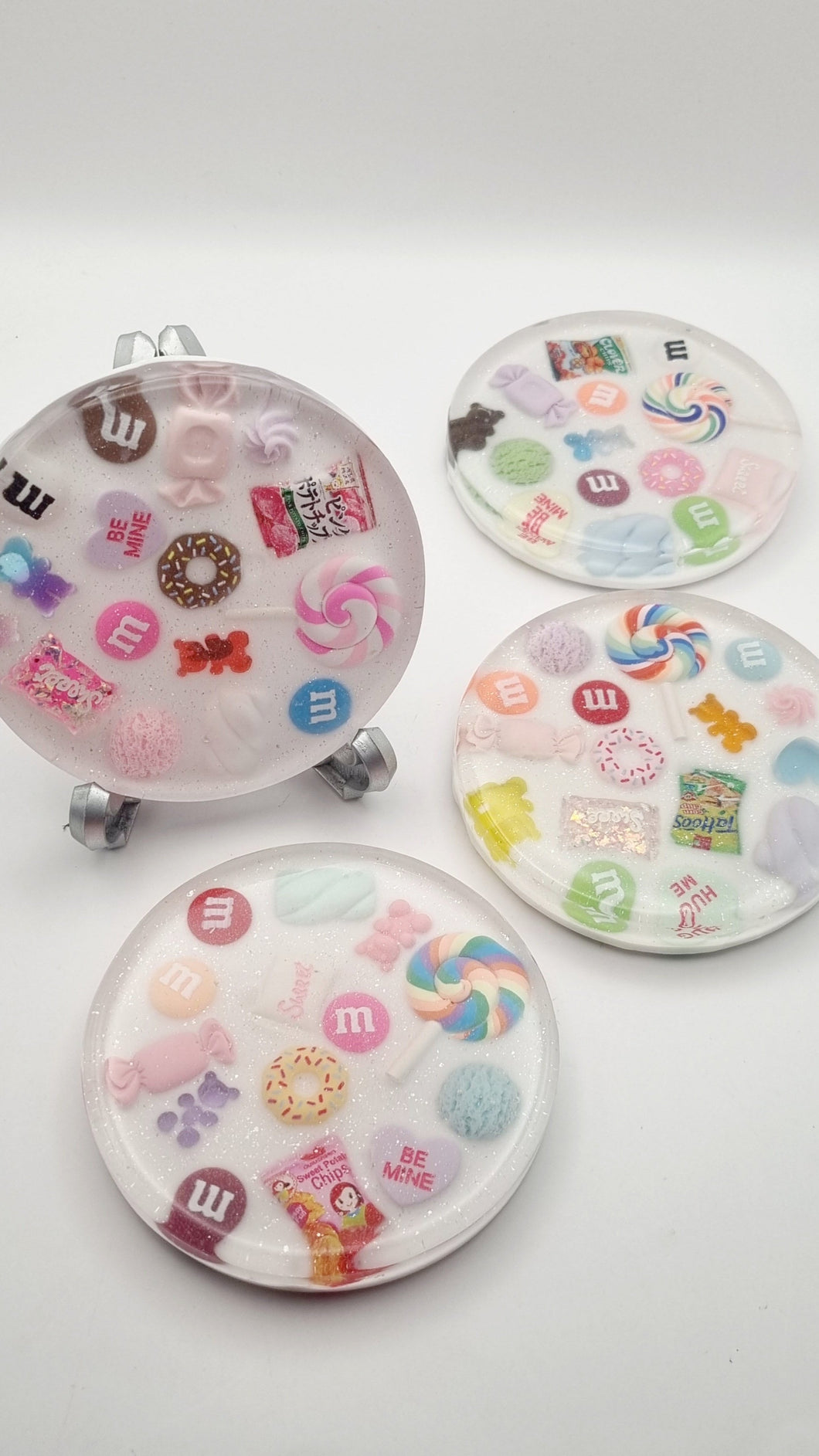 Set of 4 Lolly Resin Coasters