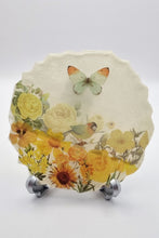 Load image into Gallery viewer, Geode Resin Coasters Featuring Flowers &amp; Butterflies with Matching Coaster Holder
