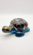 Load image into Gallery viewer, Handcrafted Resin Turtle Featuring Polished Stones
