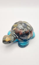 Load image into Gallery viewer, Handcrafted Resin Turtle Featuring Polished Stones
