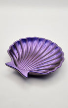 Load image into Gallery viewer, Purple Holographic Clam Shell Resin Trinket Dish
