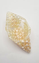 Load image into Gallery viewer, Handcrafted Seashell Shaped Resin Trinket Bowls Featuring Pearls
