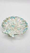 Load image into Gallery viewer, Handcrafted Clam Shell Resin Trinket Dish Featuring Abalone Shell
