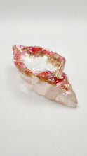 Load image into Gallery viewer, Handcrafted Seashell Shaped Resin Trinket Bowl Featuring Abalone Shell &amp; Diamond Dust
