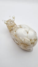 Load image into Gallery viewer, Handcrafted Resin Snail Figurine Featuring White Seashells
