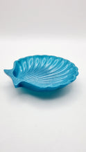 Load image into Gallery viewer, Handcrafted Glittery Turquoise Clam Shell Resin Trinket Dish
