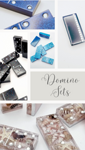 Load image into Gallery viewer, Handcrafted Resin Domino Game Sets Featuring Crystal Rhinestones
