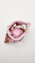 Load image into Gallery viewer, Handcrafted Seashell Shaped Resin Trinket Bowls Featuring Red Rose Buds
