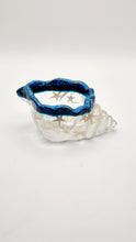 Load image into Gallery viewer, Handcrafted Seashell Shaped Resin Trinket Bowl Featuring Glitter &amp; Starfish
