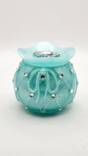 Load image into Gallery viewer, Rhinestone adorned Trinket Jars with Matching Lids Featuring a Large Rhinestone Embellishment
