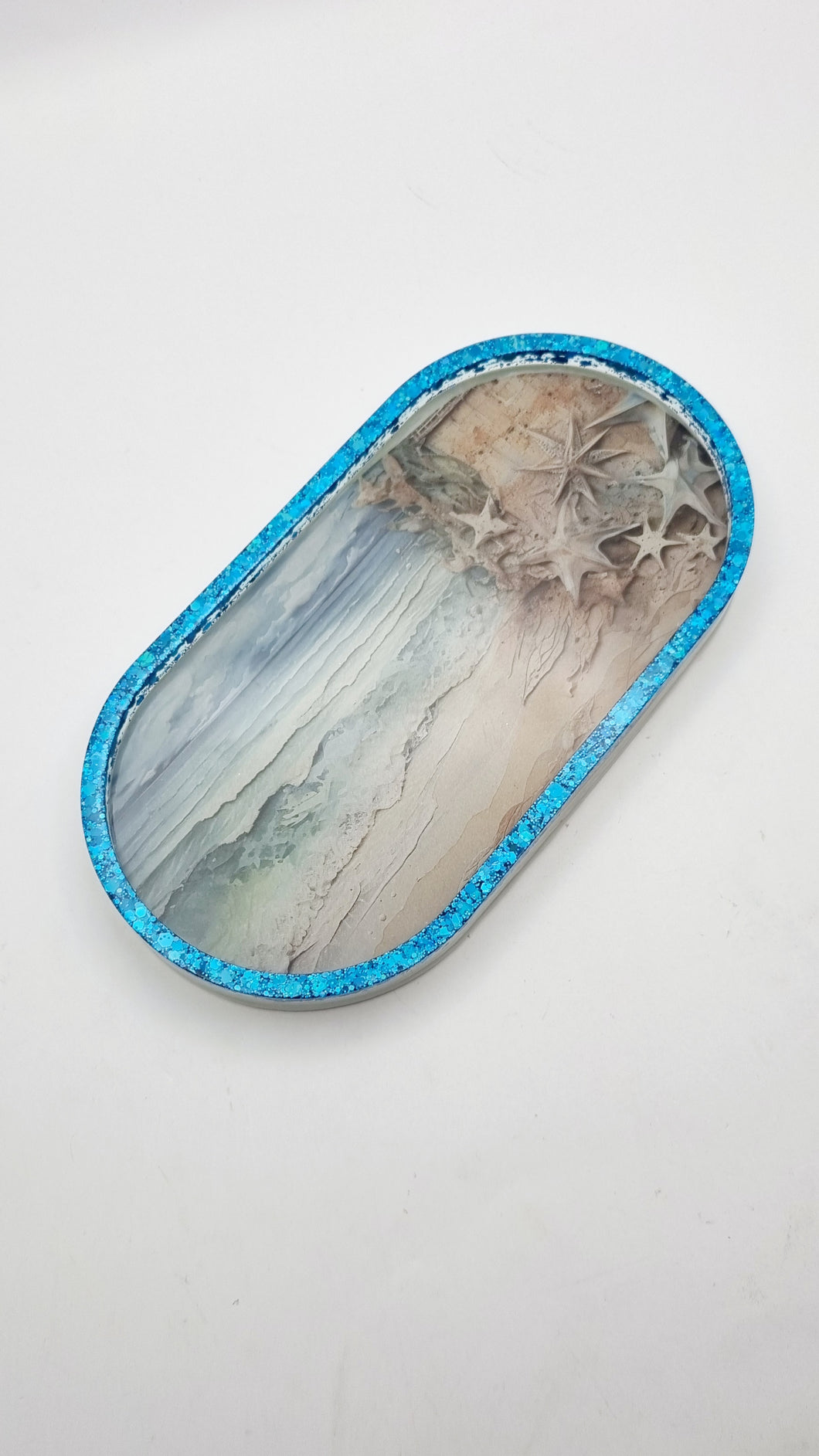 Handcrafted Resin Ocean Themed  Trinket Trays