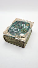 Load image into Gallery viewer, Book-shaped Steampunk Trinket Box
