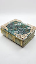 Load image into Gallery viewer, Book-shaped Steampunk Trinket Box
