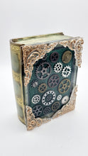 Load image into Gallery viewer, Book-shaped Steampunk Trinket Box
