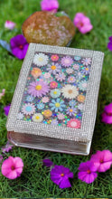 Load image into Gallery viewer, Book-shaped Floral Rhinestone Trinket Box
