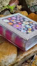 Load image into Gallery viewer, Book-shaped Floral Rhinestone Trinket Box
