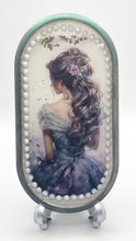 Load image into Gallery viewer, Pearl Embellished Chameleon Trinket Dish featuring a Portrait of a Lady
