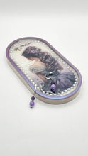 Load image into Gallery viewer, Pearl Embellished Chameleon Trinket Dish featuring a Portrait of a Lady
