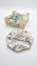 Load image into Gallery viewer, Honey Bee Coasters &amp; Coaster Holder Set
