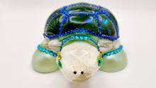 Load image into Gallery viewer, Resin Turtle Featuring Homemade Seaglass &amp; Rhinestones
