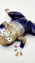 Load image into Gallery viewer, Beachy Resin Frog Figurine Featuring Seashells
