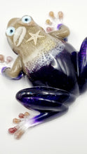 Load image into Gallery viewer, Beachy Resin Frog Figurine Featuring Seashells
