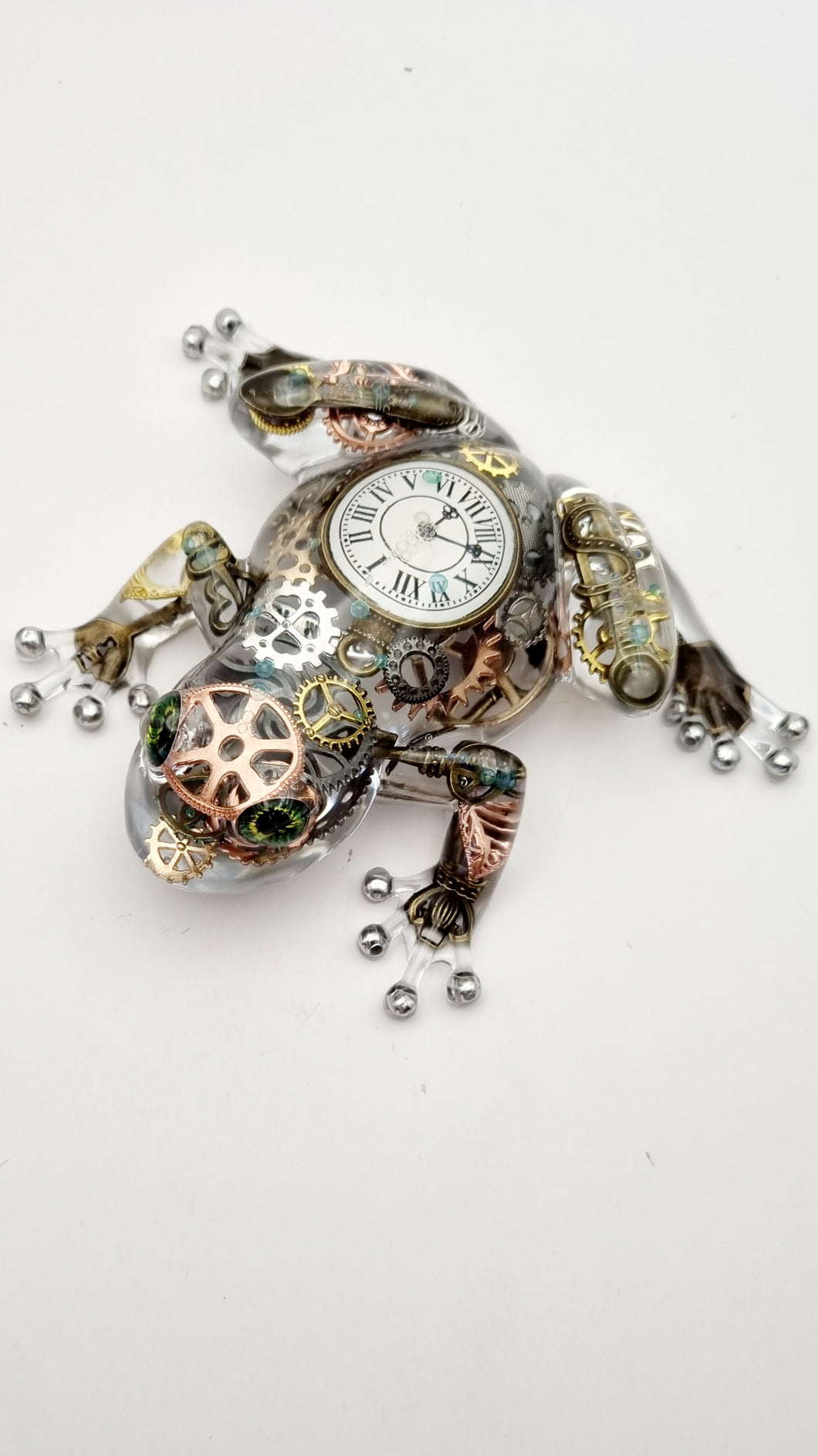 Steampunk Frog Figurine