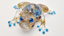 Load image into Gallery viewer, Blue Mechanical Butterfly Frog Figurine
