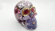 Load image into Gallery viewer, Rhinestone Floral Sugar Skull Figurine
