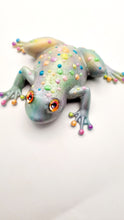 Load image into Gallery viewer, Resin Neon Marbled Frog Figurine
