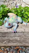 Load image into Gallery viewer, Resin Neon Marbled Frog Figurine
