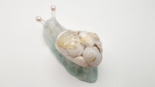 Load image into Gallery viewer, Let&#39;s Resin Snail Lamp featuring Moonstone &amp; Crystal Quartz
