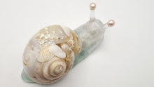 Load image into Gallery viewer, Let&#39;s Resin Snail Lamp featuring Moonstone &amp; Crystal Quartz
